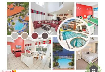 Disney Dream with Hot Tub, Pool, Xbox, Games Room, Lakeview, 10 min to Disney, Clubhouse has rooms with a private hot tub