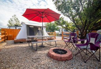FunStays Glamping Setup Tent in RV Park #3 OK-T3 allows 18 year olds to book a room