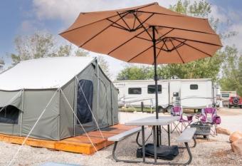 FunStays Glamping Setup Tent in RV Park #4 OK-T4 allows 18 year olds to book a room