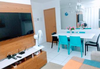 Flat lindo e espa  oso no Palm Acqua em Muro Alto com vista total para a piscina Ideal para fam  lia ou grupo de at   8 pessoas has Balcony rooms