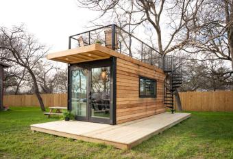 Tiny CargoHome near Magnolia Silos Baylor allows 18 year olds to book a room