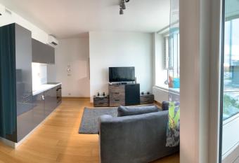 Apartments in Panorama City on 25th floor - amazing view close to Old town has Balcony rooms