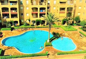 2 bedrooms appartement at mohammedia 300 m away from the beach with shared pool enclosed garden and wifi has Balcony rooms