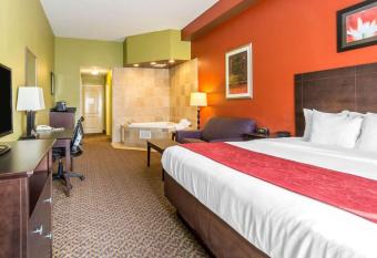 Comfort Suites East has rooms with a private hot tub