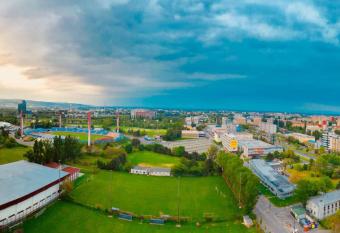 Juls Apartment next to football and hockey stadium has Balcony rooms