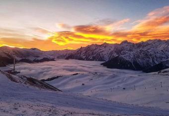 Private garden apartment in ski resort in Queen of the Pyrennees with WIFI ski hike cycle spa mountain has Balcony rooms