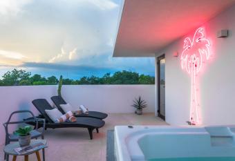 Penthouse private roof top La Veleta has rooms with a private hot tub