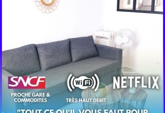 Netflix I Molotov I Lit 160x200 I Proche Gare et Centre ville I 39m2 I WIFI allows 18 year olds to book a room