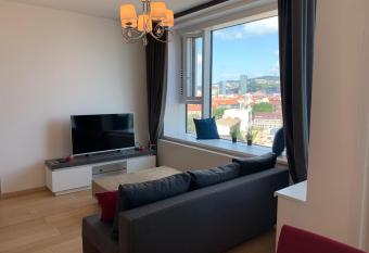 Apartments09 in new building with free parking Panorama city - amazing view close to Old town has Balcony rooms