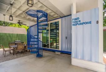 East Downtown Mico-luxe Container living pod #8 allows 18 year olds to book a room