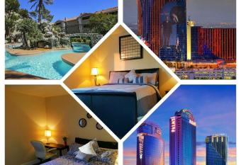 Lovely condo! Walking distance to the Strip with pool and spa has Balcony rooms