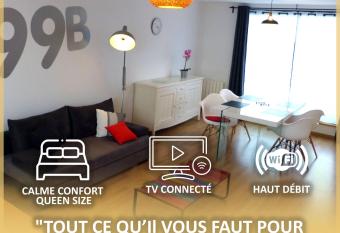 le 99B Modern apartment queen size bed connected TV has Balcony rooms