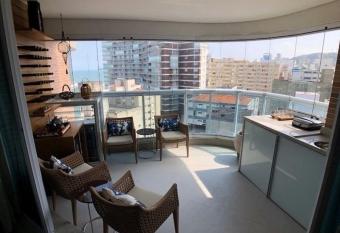 Estanconfor Santos com Vista Mar AC garagem sacada fechada has Balcony rooms