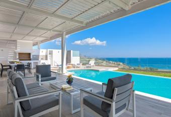 Executive Rhodes Villa Villa Gaia Stunning Sea Views 3 Bedrooms Lindos has rooms with a private hot tub