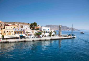 Cozy Apartments in Symi Center has Balcony rooms