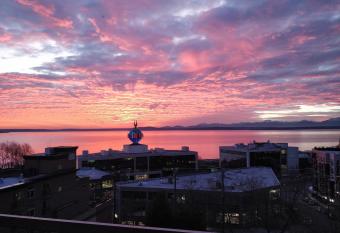 Top Floor Water View Oasis near Space Needle & Cruise has Balcony rooms