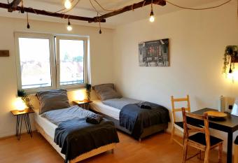 WoodFire Designer Business Apartment f  r 4 mit K  che 5G WLAN Netflix Nahe der City allows 18 year olds to book a room