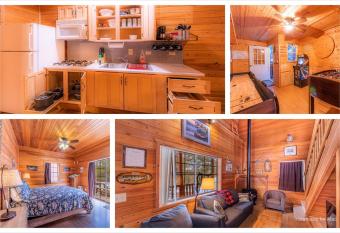 Cabin #4 The Wolves Den - Pet Friendly- Sleeps 6 - Playground & Game Room allows 18 year olds to book a room