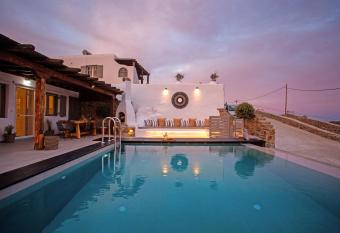 Mykonos lodge- infinity view-private pool has Balcony rooms