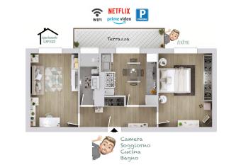 Appartamento Campi Elisi - Parcheggio has Balcony rooms