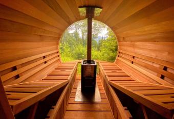 NEW Stunning home with breathtaking views, outdoor cedar sauna, great location has Balcony rooms