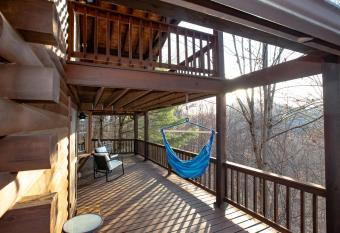 Treetops Cabin easy to Asheville with fast wifi and great view has Balcony rooms