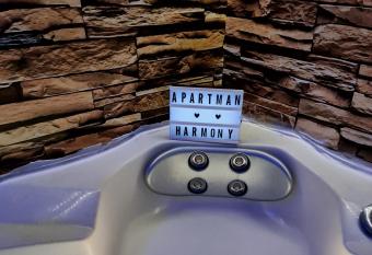 Apartman -HARMONY- has rooms with a private hot tub