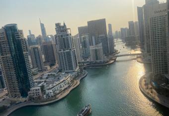 Wonderful 2BD with full Dubai marina view has rooms with a private hot tub