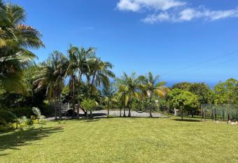 l escapade cr  ole bungalow Longani jacuzzi privatif has rooms with a private hot tub