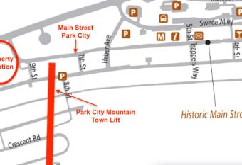 Main Street walk to restaurants and shops around the corner from Park City Mountain Town Lift has rooms with a private hot tub