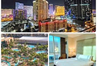 Awesome The Signature MGM condo with Strip view. No resort fee! has Balcony rooms
