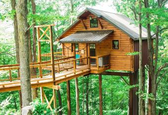 Treehouse #5 by Amish Country Lodging has Balcony rooms