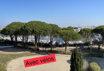 Studio vue port    500m de la plage has Balcony rooms