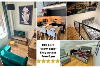 XXL loft New York - easy access - free gym allows 18 year olds to book a room