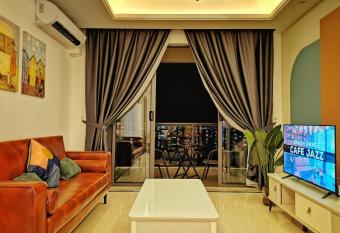 [R&F Mall]Vintage Style Seaview 2bedroom has rooms with a private hot tub