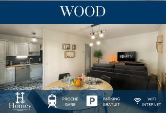 HOMEY WOOD - New - Appartement avec une chambre - Parking priv   gratuit - Balcon priv   - A 5 min de la gare pour rejoindre Gen  ve allows 18 year olds to book a room