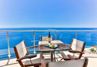 2 bedrooms appartement at Dobra Voda 200 m away from the beach with sea view shared pool and sauna has Balcony rooms