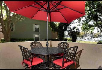 In the Heart of Harbour Town 2BR 2BA Pool Access Close to Beach allows 18 year olds to book a room