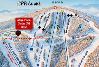 APPresSki - 5 bed Ski in Ski out - 50 Steps to Ski Sugar Mountain Slopes has Balcony rooms