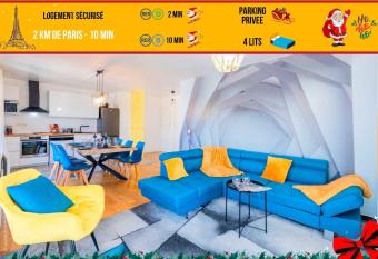 CAOPEO - Top H  te Paris - 8 personnes Balcon Parking has Balcony rooms