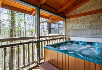 Redtail Retreat with Kids Den Fireplace Hot Tub has Balcony rooms