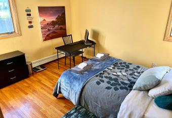 Inviting room with workstation allows 18 year olds to book a room