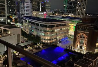 Downtown Dallas Apt with View Walking Distance to AAC with Free Parking Pool Wifi has Balcony rooms