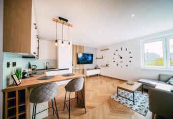 Luxury Apartment w. City Views in Ko  ice Old Town has Balcony rooms