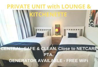Private Unit with Kitchenette just 10mins to Netcare PTA Hospital allows 18 year olds to book a room