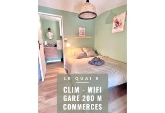 LE QUAI 5 - Studio NEUF CALME - CLIM - WiFi - Gare    200m allows 18 year olds to book a room