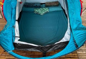 Bamboo Nest Beachfront Floating Tent allows 18 year olds to book a room