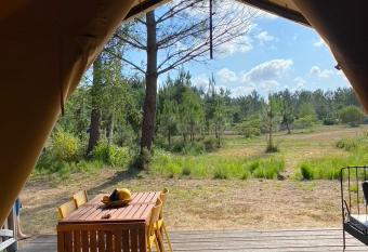 Camping la Kahute, tente lodge au coeur de la for  t has Balcony rooms