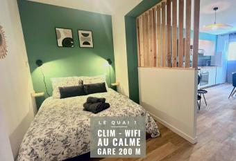 LE QUAI 1 - Spacieux Studio NEUF CALME - CLIM - WiFi - Gare    200m allows 18 year olds to book a room