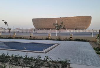 2bedroom apartment opposite Lusail stadium has Balcony rooms